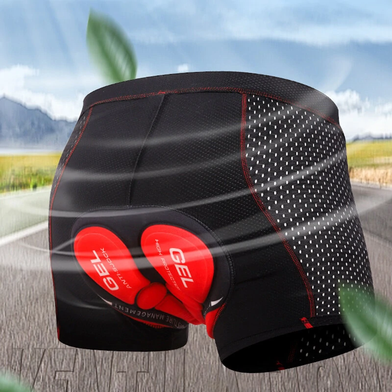 (image for) Men's Cycling Pant 3D Gel Breathable Shockproof Elastic Sweat-absorbent Sport Shorts Underpants for Bicycle